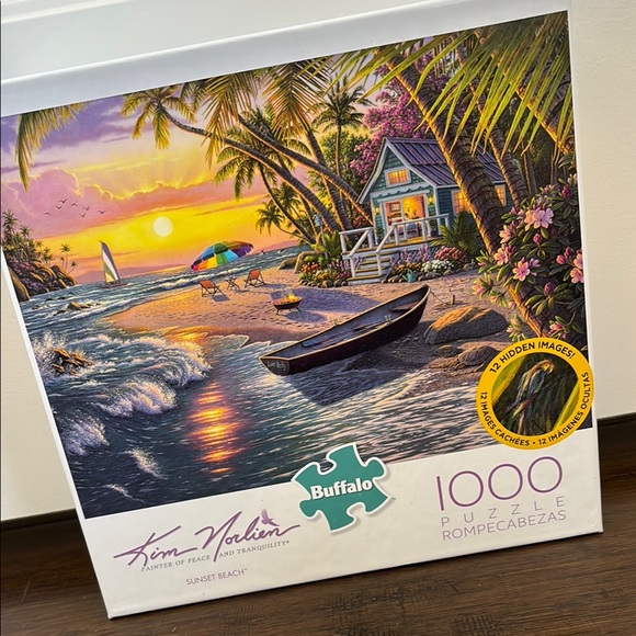 Kim Norlien Sunset Beach 1000 Piece Jigsaw Puzzle Buffalo Vacation Hidden Images - Picture 1 of 10
